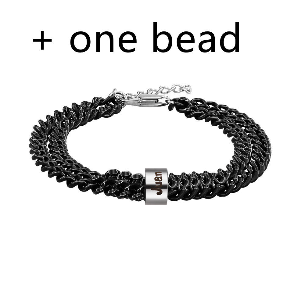 Men's Beaded Letter Bracelet Father's Day Gift