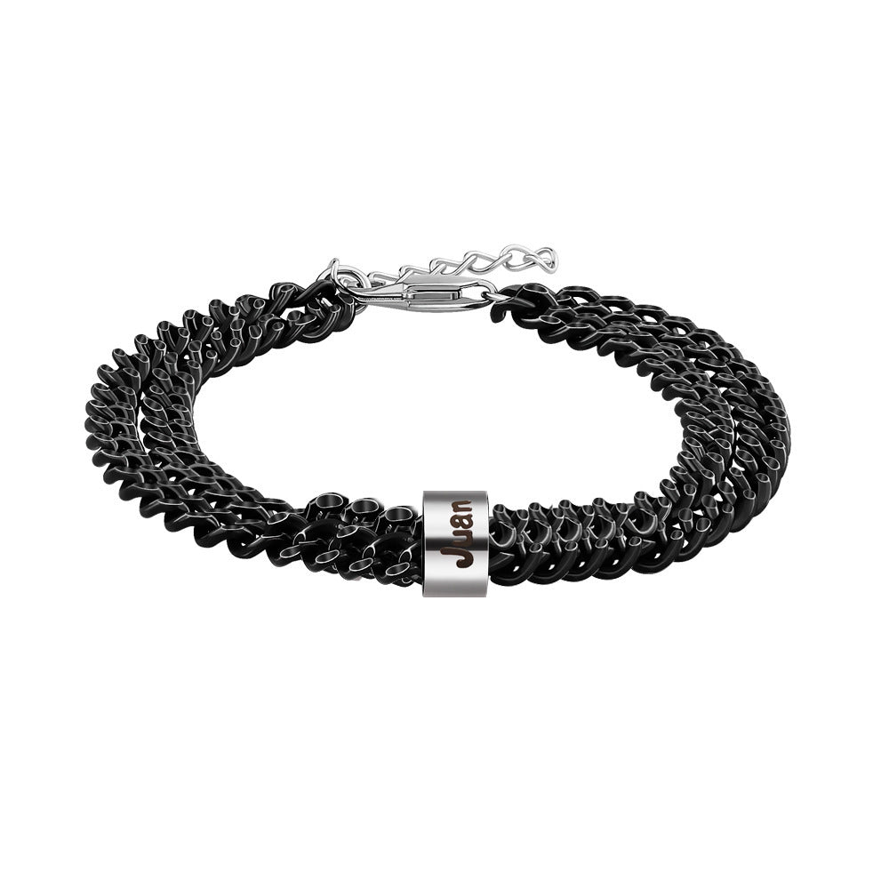 Men's Beaded Letter Bracelet Father's Day Gift