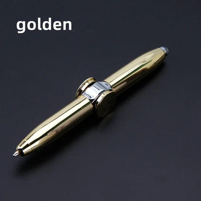 Decompression Finger Rotate Luminous Gyro Pens Toy