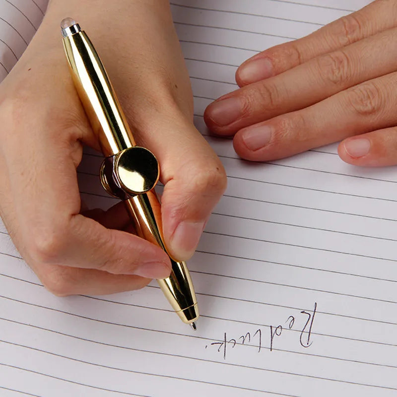 Decompression Finger Rotate Luminous Gyro Pens Toy