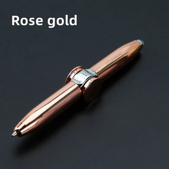 Decompression Finger Rotate Luminous Gyro Pens Toy