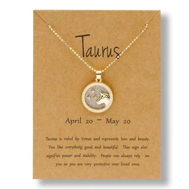 Gold Zodiac Sign Necklace