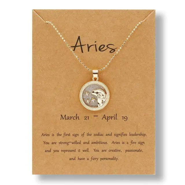 Gold Zodiac Sign Necklace