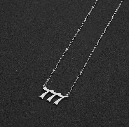 Lucky Numbers Angel Necklace