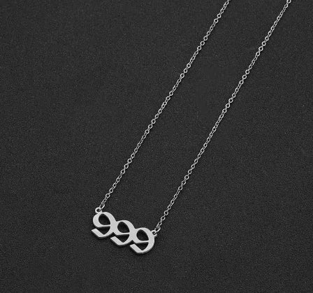 Lucky Numbers Angel Necklace