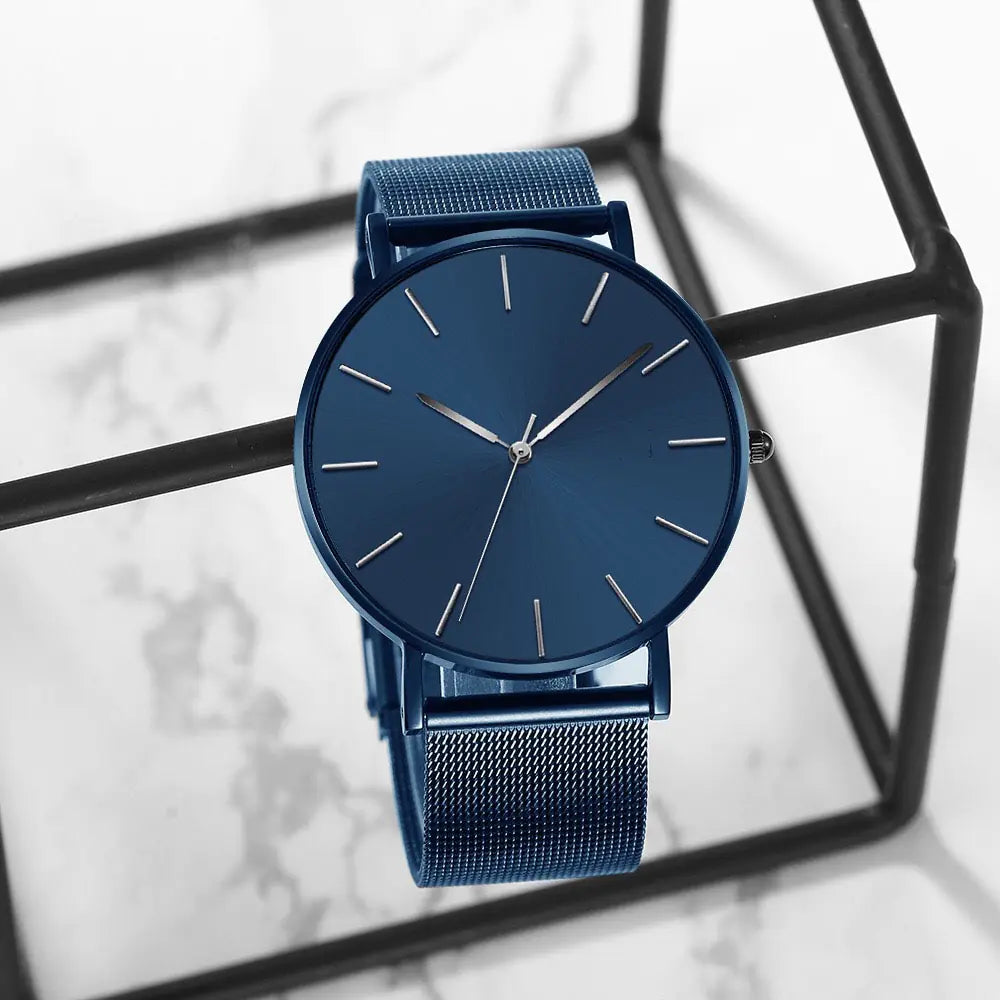 Ultra-Thin Magnetic Mesh Sport Watch