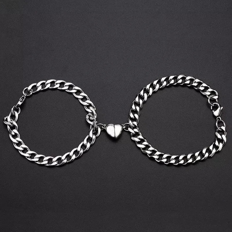 Heart Shape Magnetic Couple Bracelet